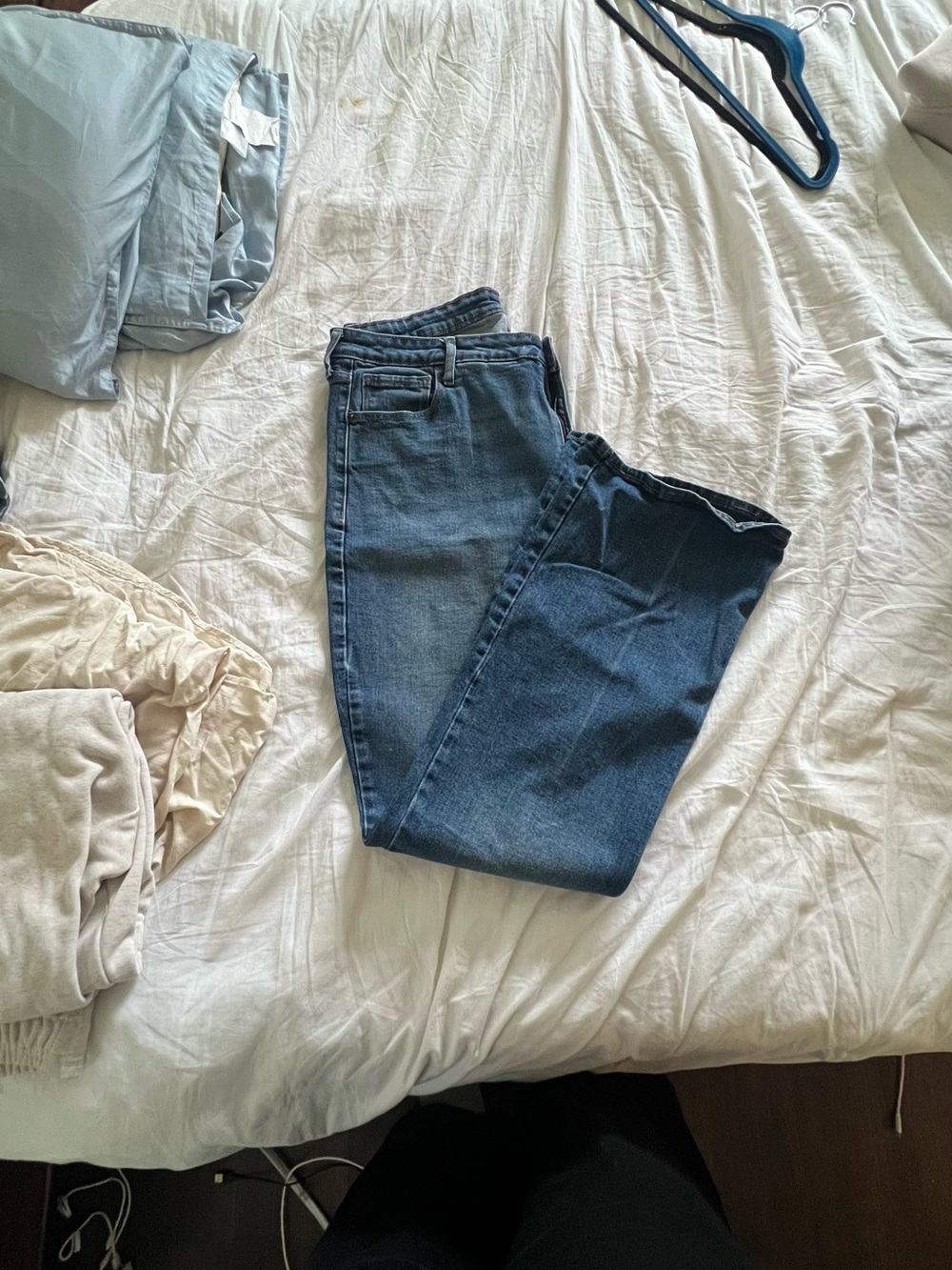 Old Navy Women's Dark Blue Wide-Leg Jeans